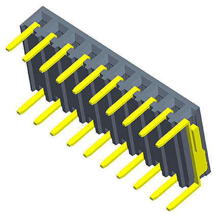 2.54mmFemale Header  single Row side plug  90°  H=3.4